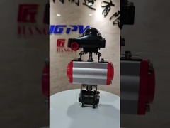 वायवीय एक्ट्यूएटर संचालित WCB NPT BSP थ्रेडेड 3PC बॉल वाल्व